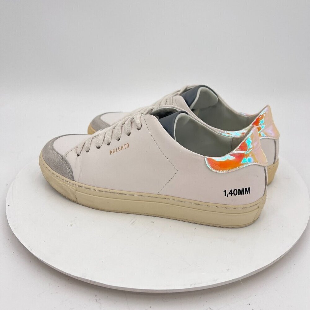 Axel Arigato Clean 90 Women Size 6 White Leather Grey Suede Low Top Casual Shoes - Picture 7 of 14
